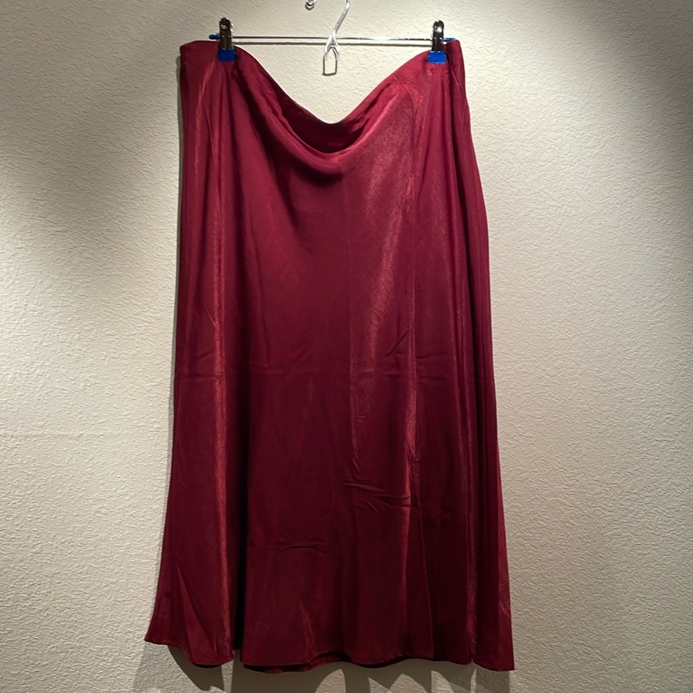 Time and Tru Burgundy Slip Skirt